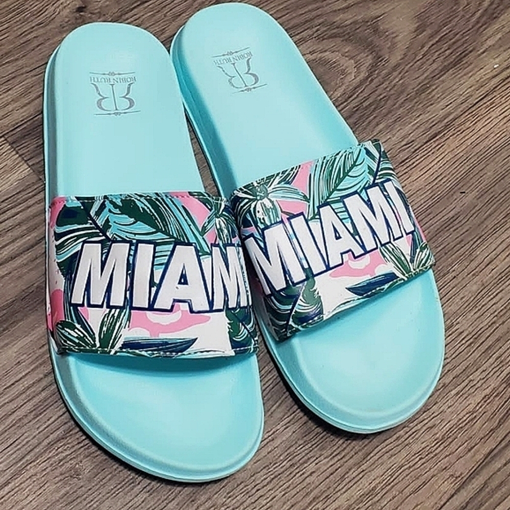Robin Ruth "MIAMI Ladies Slides  Size 8.5 🌴✌️